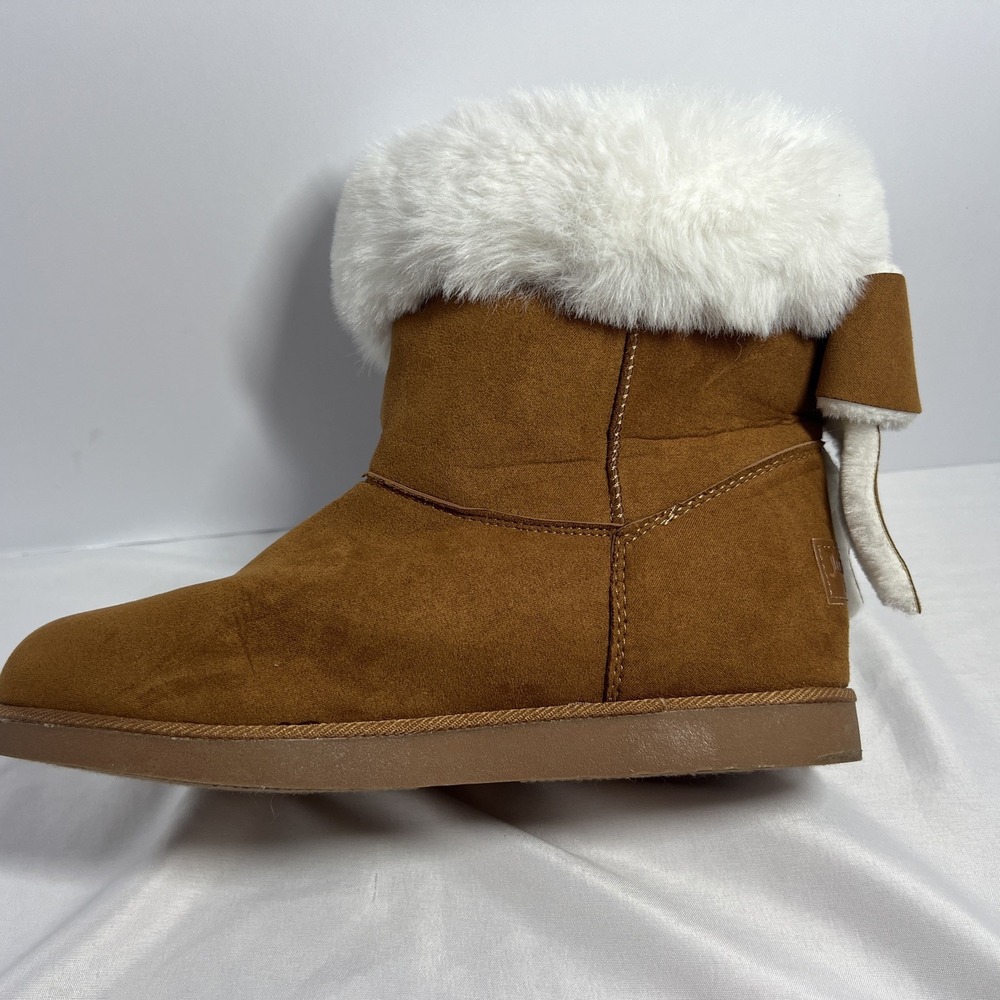 Juicy Couture King Brown Cognac Faux Fur Winter Boots Size 7.5 - Picture 8 of 12